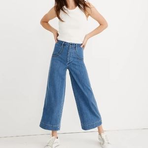 Madewell Emmett Wide-leg Crop Jeans Rainbow Stitched Edition